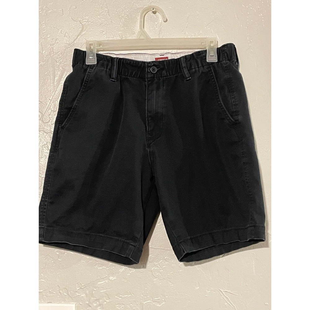 Levis Adult Mens Chino Shorts XL Dark Gray Flat Front Pocket Stretch Casual NEW